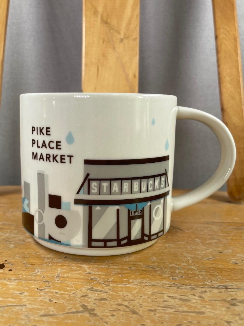 Starbucks Pike Place Market Seattle You Are Here Coffee Mug 14oz